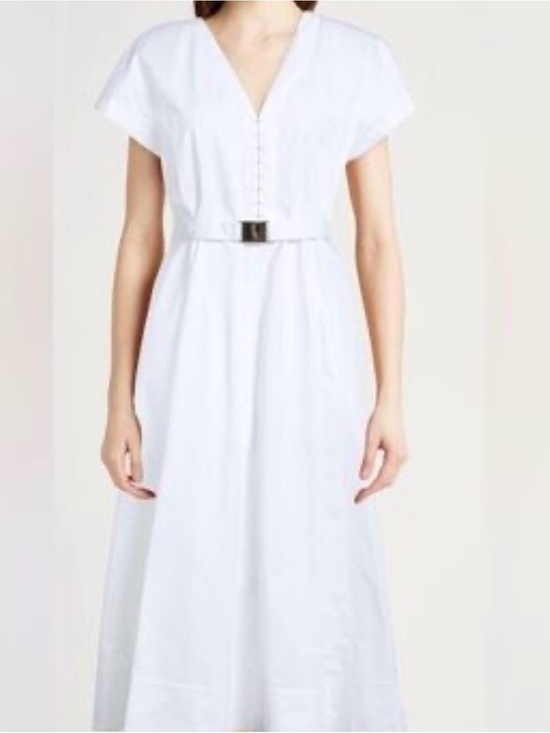 Tory Burch Dresses & Skirts - Tory Burch White V-Neck Midi Dress with Back Zip